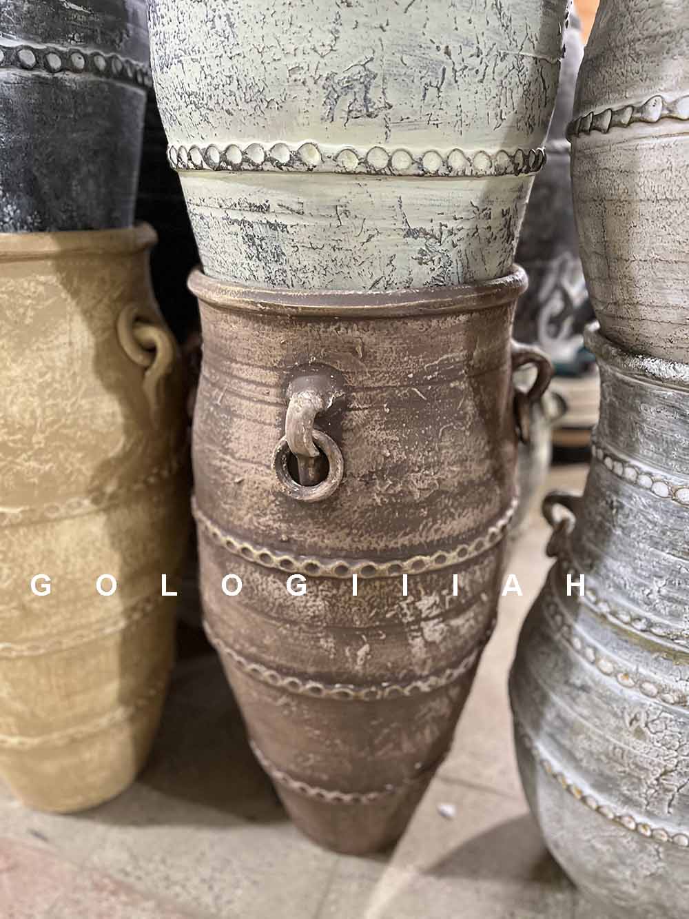گلدان سفال طرح پتینه کد 03